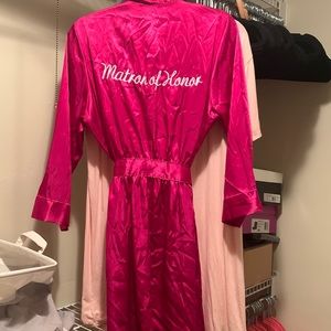 Matron of honor satin robe